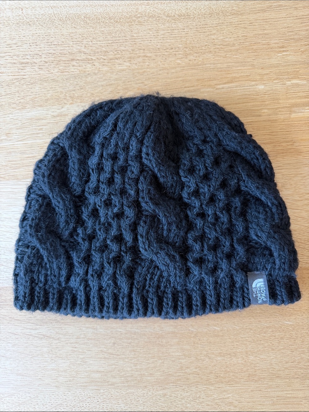 The North Face Black Cable-Pattern Knit Beanie